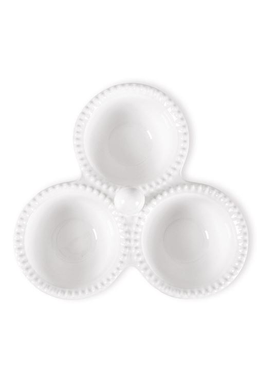 GRD0022 Grande Servis Tabağı Bölmeli Beyaz 24 Cm