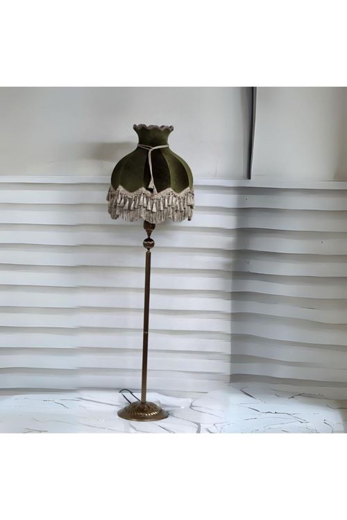Klasik Lambader BRONZ Ayak YEŞİL Şapka 170cm.