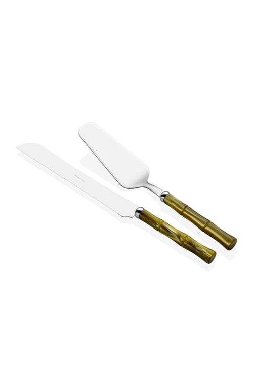 Bamboo Zeytin Yeşili Pasta Servis Seti