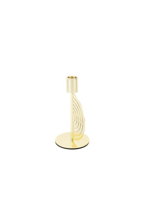 Circle Gold Metal Mumluk 9x18cm