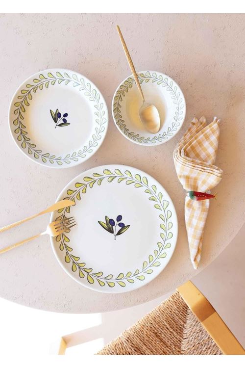 Olivos Pasta Tabağı 6lı Set 19 cm OVS0002