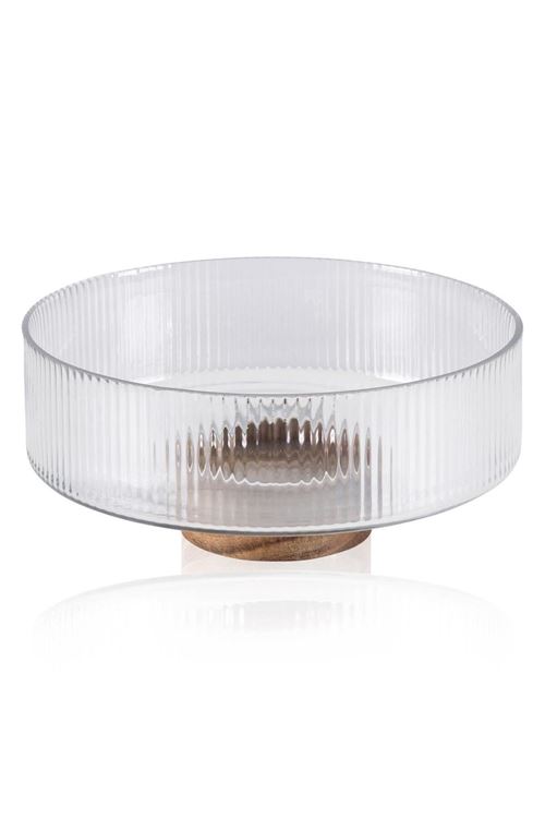 Ayaklı Cam Kase 26x11 cm