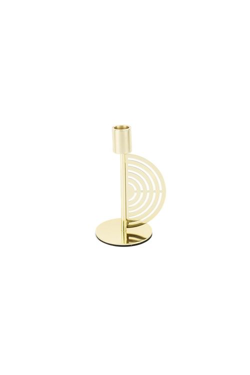 Circle Gold Metal Mumluk 9x18cm
