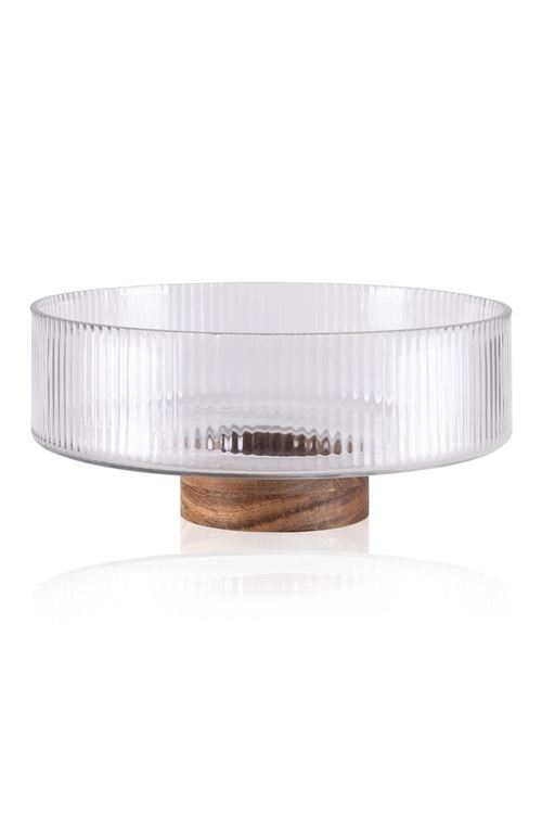 Ayaklı Cam Kase 26x11 cm
