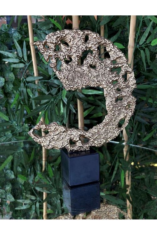 METAL ESKİTME YARIM AY OBJE 37 CM 