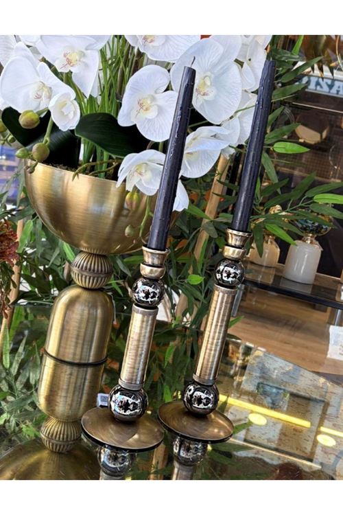 Eskitme metal mumluk 2 li 