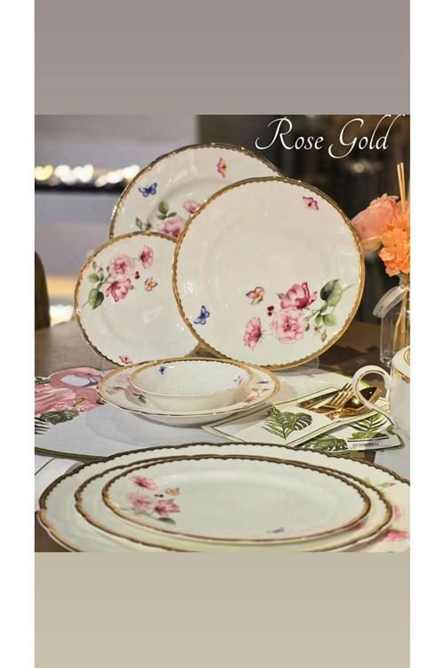 MİKASA MOOR ROSE GOLD  YEMEK SETİ 74 PARÇA 