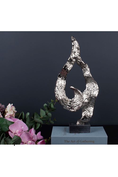 FLAME GÜMÜŞ MODERN DÖKÜM OBJE 