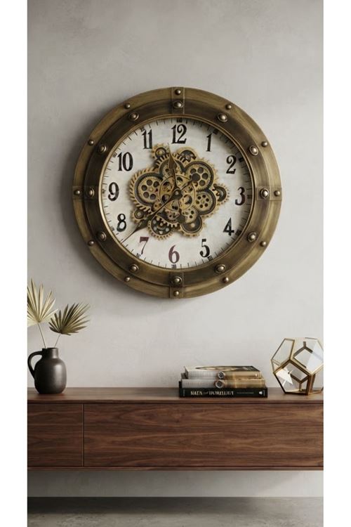 MODERN METAL ESKİTME DUVAR SAATİ 60 CM