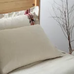 Charla Çift Kişilik Nevresim Takımı Organik Pamuk Kenevir Ekru-KIRMIZI
