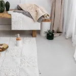 Vania %100 Pamuk 2’li Banyo Paspas Takımı – Krem