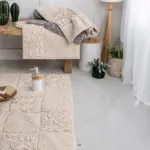 Vania %100 Pamuk 2’li Banyo Paspas Takımı – Bej