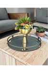 İTHAL ÇİÇEK  DETAYLI ESKİTME  TEPSİ 