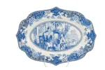 Blue Garden Tekli Oval Servis Tabağı 25x34cm